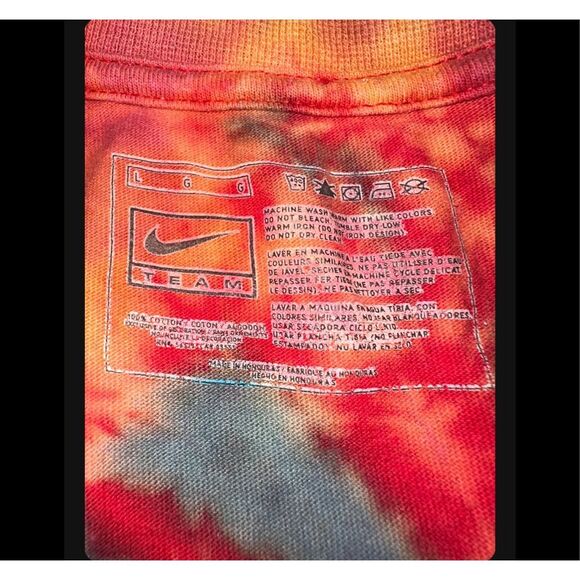 Vintage Nike Property of Ohio State Center Swoosh Tie-Dye Tee - Picture 3 of 3